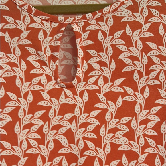 Charter Club Orange Relaxed Buttoned Blouse - Picture 3 of 3